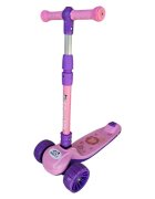 Novokids Trotineta pentru copii Mini Scooter 8150 Roz cu roti luminoase din silicon melodii si lumini 3 roti pliabila maner reglabil pe inaltime greutate suportata 50 kg