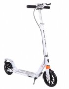 Novokids Trotineta pentru copii Plexus Evo Pro Alb din aluminiu frana pe disc greutate suportata 100 kg frana si suspensie duble diametru roata 200 mm