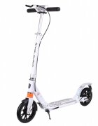 Novokids Trotineta pentru copii Plexus Evo Pro Alb din aluminiu frana pe disc greutate suportata 100 kg frana si suspensie duble diametru roata 200 mm