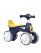 Novokids Vehicul pentru copii EVO Balance Bubbles Bike Albastru fara pedale cu Masina de facut baloane si melodii 4 roti din spuma EVA Greutate admisa 30 kg