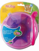 NUBY Bol cu ventuza si lingura 400 ml blue