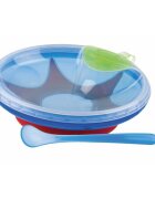 NUBY Bol cu ventuza si lingura 400 ml blue