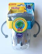 NUBY Cana cu manere 360 grade 6 luni + Gri