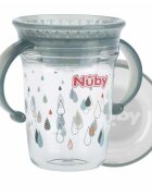 NUBY Cana cu manere 360 grade 6 luni + Gri