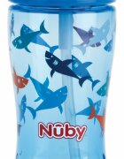 NUBY Cana cu pai anti-alunecare 360 ml 4 ani + albastru