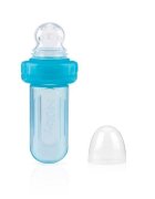 NUBY Dispozitiv de hranire pentru alimente lichide sau semi-solide silicon fara bpa 6 luni + albastru