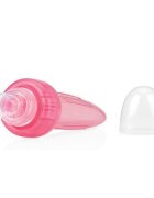 NUBY Dispozitiv de hranire pentru alimente lichide sau semi-solide silicon fara bpa 6 luni + roz