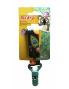 NUBY Lant suzeta textil fara bpa 0luni + Flamingo roz