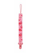 NUBY Lant suzeta textil fara bpa 0luni + Flamingo roz