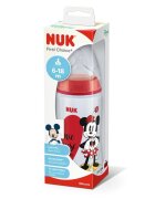 NUK Biberon First Choice 300 ml tetina silicon Mickey rosu 6-18 luni