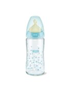 NUK Biberon First Choice Plus sticla 240 ml tetina latex M 0-6 luni turcoaz