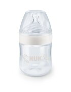 NUK Biberon Nature Sense alb 150 ml tetina silicon orificiu S 0-6 luni