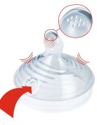 NUK Biberon Nature Sense sticla 120 ml tetina silicon orificiu S 0-6 luni roz