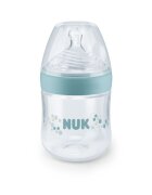 NUK Biberon Nature Sense vernil 150 ml tetina silicon orificiu S 0-6 luni