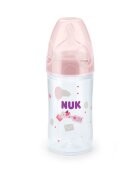 NUK Biberon New Classic 150 ml tetina silicon 0-6 luni roz