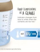 NUK Biberon Perfect Match din sticla 120 ml control temperatura tetina silicon S Curcubeu