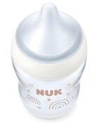 NUK Biberon Perfect Match din sticla 230 ml control temperatura tetina silicon M Curcubeu