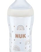 NUK Biberon Perfect Match din sticla 230 ml control temperatura tetina silicon M Curcubeu