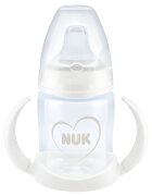 NUK Cana cu cioc din silicon First Choice 150 ml 6-18 luni Alb
