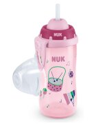 NUK Cana Flexi 300 ml cu pai moale de la 12 luni roz