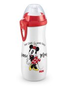 NUK Cana Sport Mickey Rosu 450 ml + Adaptor Push-Pull