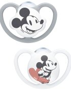 NUK Set 2 suzete din silicon Space Disney Mickey M2 6-18 luni