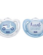 NUK Set 2 suzete Freestyle silicon M3 blue 18-36 luni