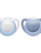 NUK Set 2 suzete Genius silicon M1 blue 0-6 luni