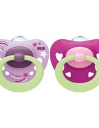 NUK Set 2 suzete Signature Night Silicon 6-18 luni M2 mov