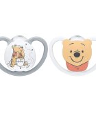 NUK Set 2 suzete Space Disney Winnie Silicon 0-6 luni M1 grialb