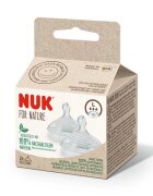 NUK Set 2 tetine for Nature din silicon L 6-18 luni