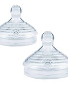 NUK Set 2 tetine for Nature din silicon L 6-18 luni