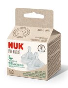 NUK Set 2 tetine for Nature din silicon M 6-18 luni