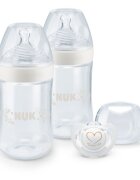 NUK Set nou nascut Nature Sense Start Twin alb
