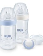 NUK Set nou nascut Nature Sense Start Twin bleu