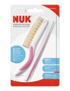 NUK Set perie par natural si piepten roz