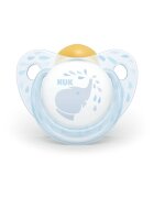 NUK Suzeta Baby Blue latex M1 elefant 0-6 luni