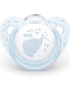 NUK Suzeta Baby blue silicon M1 elefant 0-6 luni