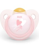 NUK Suzeta Baby Rose latex M2 love 6-18 luni