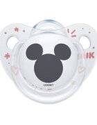 NUK Suzeta Disney Mickey silicon 6-18 luni M2 transparentroz