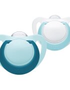 NUK Suzeta Genius silicon M2 vernil 6-18 luni 2 bucati set