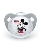 NUK Suzeta Mickey silicon M2 gri 6-18 luni