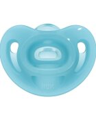 NUK Suzeta Sensitive Silicon M1 Bleu 0-6 luni