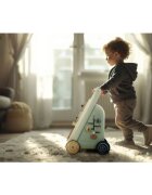 Nukido Antepremergator educational pentru copii Activity din lemn cu activitati maner de transport abac angrenaje rotative sortator cu forme roti stabile cu suprafata cauciucata
