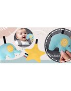 Nukido Balansoar 2in1 pentru bebelusi Baby Bouncer Antracit de la nastere si pana la 9kg pliabil centura de siguranta spatar reglabil husa detasabila si jucarii