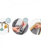 Nukido Balansoar pentru bebelusi cu pliere compactaspatar reglabilcentura de sigurantahusa detasabilajucarii detasabilede la nastere pana la 9kg Gri