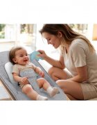 Nukido Balansoar pentru bebelusi cu pliere compactaspatar reglabilcentura de sigurantahusa detasabilajucarii detasabilede la nastere pana la 9kg Gri