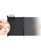 Nukido Bariera de protectie extensibila pentru scari si usi 50-140 cm 718400 negru
