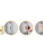 Nukido Bariera de protectie extensibila pentru scari si usi 50-140 cm 718401 gri