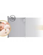 Nukido Bariera de protectie extensibila pentru scari si usi 50-140 cm 718401 gri